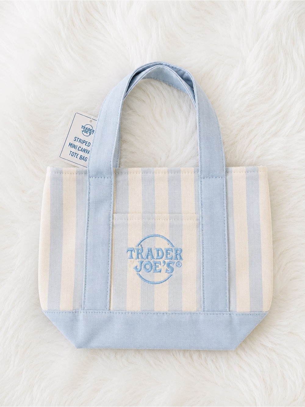 Trader Joe’s Mini Striped Tote Bags -New - Picture 3 of 5